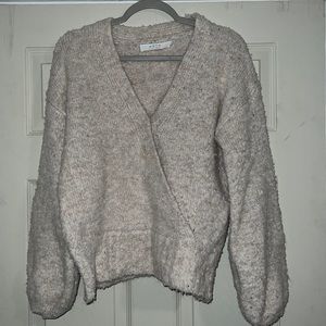 White pink, beige sweater